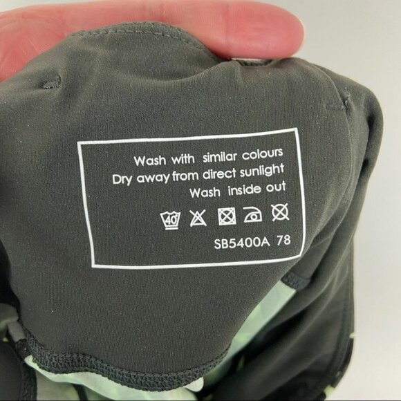 New Sweaty Betty Leggings High Rise Green Leopard Print Power Workout Size Small - Picture 10 of 12